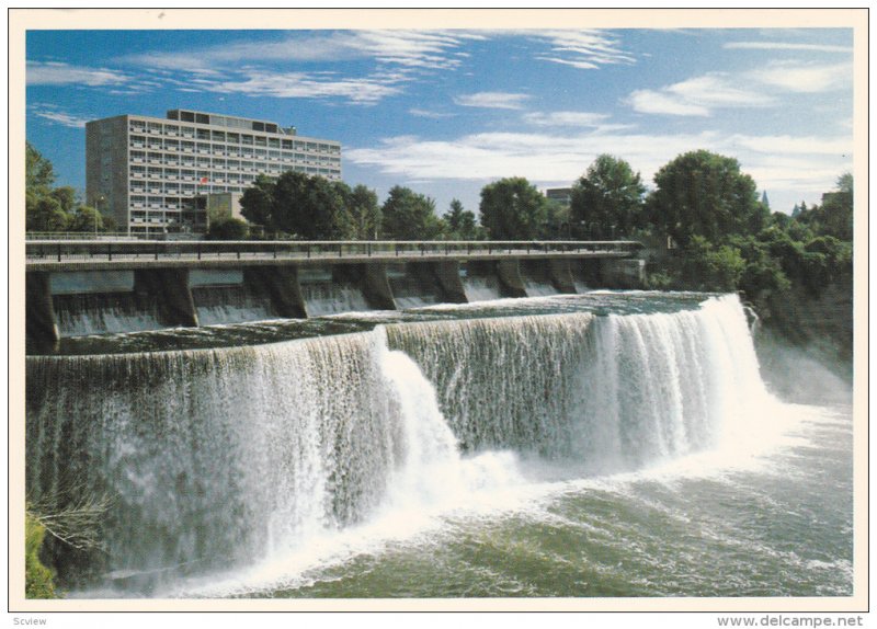 The Rideau Falls Drops into the Ottawa River, Ottawa, Ontario, Canada, 60's-80's