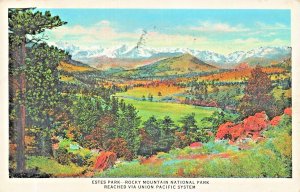 ESTES PARK CO~ROCKY MOUNTAIN NATIONAL PK-VIA UNION PACIFIC SYSTEM~1931 POSTCARD