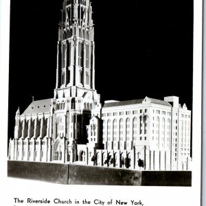 c1950s New York City RPPC Architect Model Riverside Church Photo Antiquitech A95