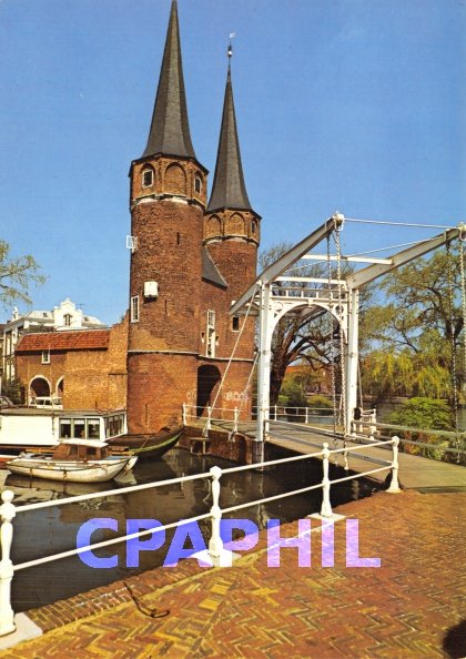 Modern Postcard Delft. De Oostpoort.