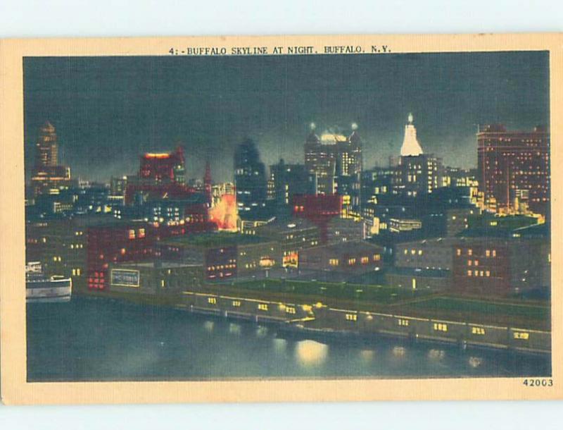 Linen PANORAMIC VIEW Buffalo New York NY i1356