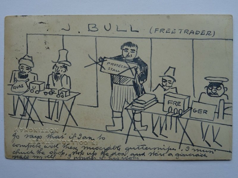 c1903 - 15 College St, Nottingham University Political Satire Hand Drawn PC (3)