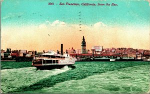 Ferry From Bay San Francisco California CA 1911 DB Postcard E9