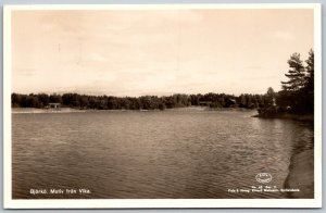 Bjorko Sweden 1964 RPPC Real Photo Postcard Motiv Fran Vika Lake View