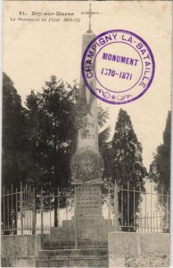 CPA BRY-SUR-MARNE Monument de l'Etat GUERRE MILITAIRE 1870 (46905)