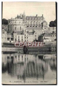 Old Postcard View On The Chateau Amboise