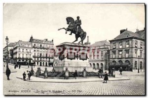 Old Postcard Rouen Statue of Napoleon