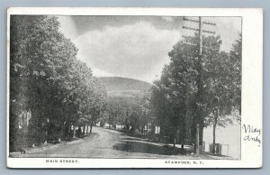 STAMFORD NY MAIN STREET 1905 ANTIQUE POSTCARD