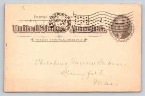 1896 Bridgeport Corset Co. Business Advertising Postal Card, Springfield MA