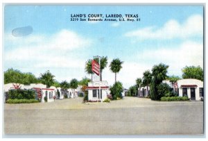 c1940 Land's Court San Bernardo Avenue Vented Heat Laredo Texas Vintage Postcard