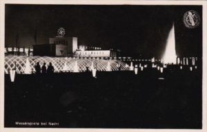 Wasserspiele Bei Nacht Grosse Reichsaustellung Duesseldorf 1937 Real Photo