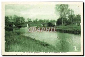 Old Postcard The Marais Poitevin Bridge and Gateway d & # 39Irleau