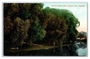 Queens Park Owen Sound Ontario Canada UNP DB Postcard T5