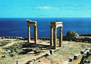 Greece Rhodes Acropolis of Lindos Postcard BS.32