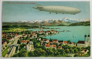 Luftschiffbau Zepplin Friedrichshafen on Lake Constace Postcard T4