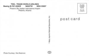 Airplane Postcards     TWA-Trans World Airlines Boeing B-767-205ER   N650TW  