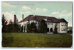 Corvallis Oregon OR Postcard Mechanical Hall O.A.C. Building Exterior Scene 1909
