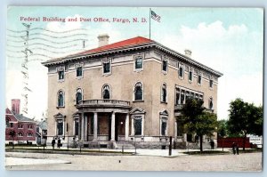 Fargo North Dakota ND Postcard Federal Building And Post Office 1911 Antique