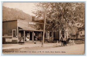 c1910's W.N. Clark Store & Post Office New Boston MA RPPC Photo Postcard 