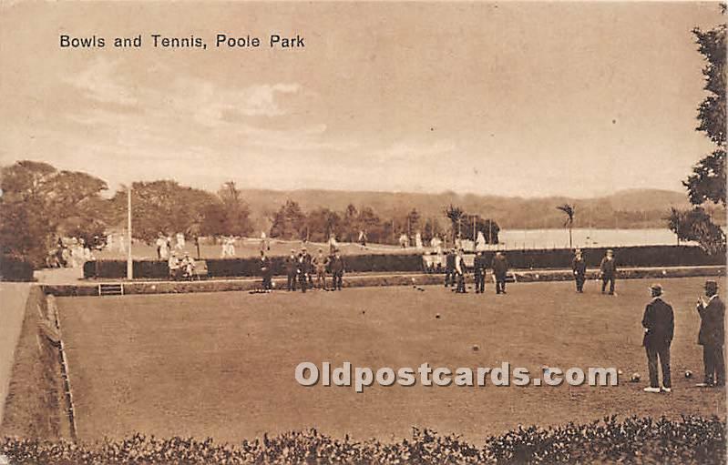 Bowls and Tennis, Poole Park Lawn Bowling Unused 