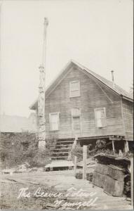 The Beaver Totem Wrangell Alaska AK Native American UNUSED RPPC Postcard D87