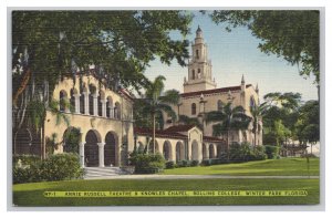 Winter Park Florida Annie Russell Theatre & Knowles Chapel Rollins College c1948