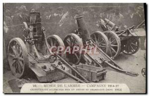 Old Postcard Musee De L & # 1914 39armee Campaign 1917 German Crapouillots ta...