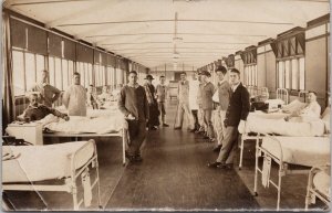 Ontario Military Hospital Ward 8 WW1 Patients Caregivers RP Postcard H33 *as is