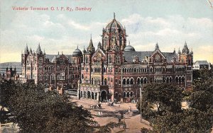 Victoria Terminus GIP Ry Bombay India Writing on back 