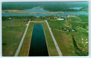 SAN JACINTO MONUMENT, Texas TX ~ View from OBSERVATION TOWER c1960s Postcard