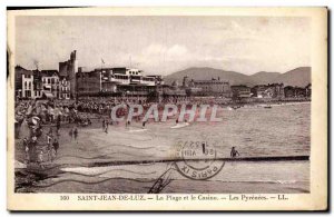 Old Postcard Saint Jean De Luz The Beach and the Casino Pyrenees