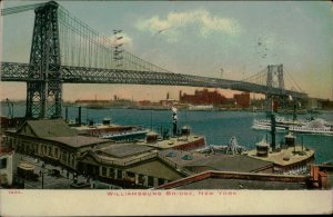 B579 United States New York Williamsburg Bridge Long Island paddler 1907