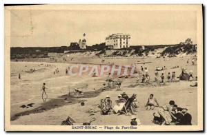 Postcard Old Saint Briac Beach of the Port Hue