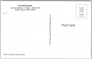 Airplane Air Matinique Dornier 228-202 F-0G0J MSN 8136 Juliana Airport Postcard