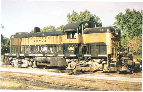 Monon RR #57, Alco RS2, Chrome by Railcards