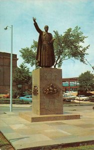 WATERBURY, Connecticut CT   REV McGIVNEY STATUE~Knights Of Columbus  Postcard