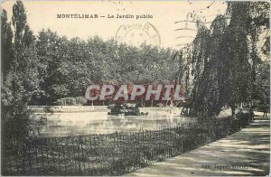 Old Postcard Montelimar public garden