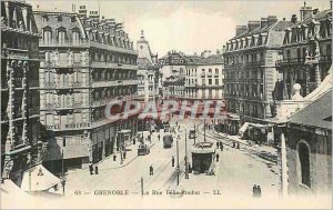 Old Postcard Grenoble Street Felix Roubat