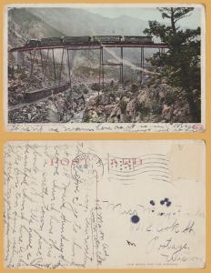 High Bridge Railroad crossing, Georgetown Loop Colorado - 1919