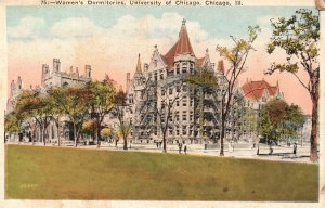 Vintage Postcard 1920's Women's Dormitories University of Chicago Illinois ILL