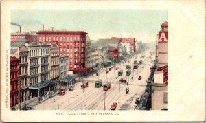 View Overlooking Canal Street New Orleans LA Undivided Back Vintage Postcard S74
