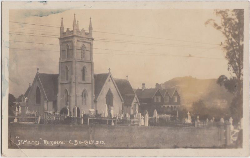 NEW ZEALAND Postcard 1909 Real Photo ST MARKS Remuera Auckland