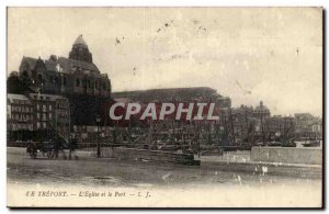 The TReport Old Postcard L & # 39eglise and port