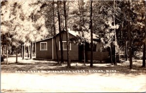 Real Photo Postcard Back Cabin at Minnewawa Lodge in Nisswa, Minnesota