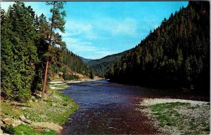 Postcard WATER SCENE Missoula Montana MT AO3655