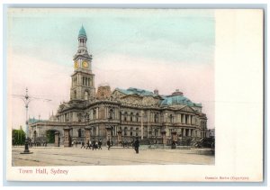c1910 Town Hall Sydney Australia Unposted Antique Oceanic Series Postcard