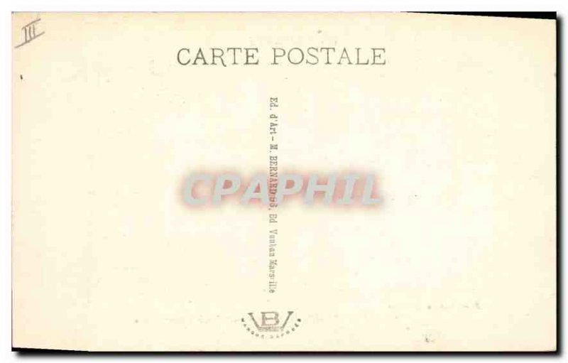 Old Postcard En Provence La Farandole table by Valere Bernard