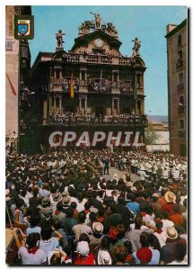 Postcard Modern Pamplona décochement of rocket