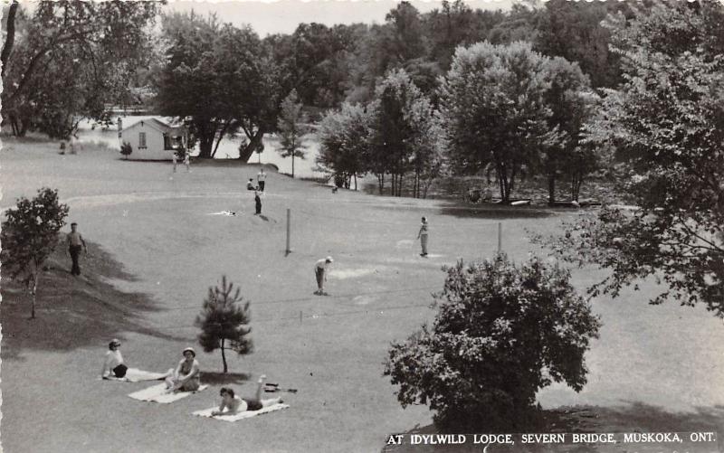 <A13> CANADA Ontario Postcard Photo RPPC 1955 MUSKOKA Idylwild Lodge Severn 18