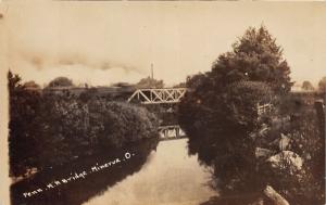 E88/ Minerva Ohio RPPC Postcard c1910 Penn Railroad Bridge 9